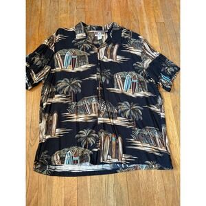 Kalaheo Hawaiian Shirt Surfboard Palm Tree Print Aloha Shirt 3XL‎